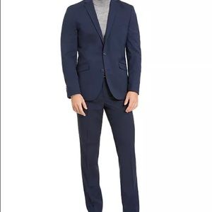 Men's Slim-Fit Stretch Navy Suit